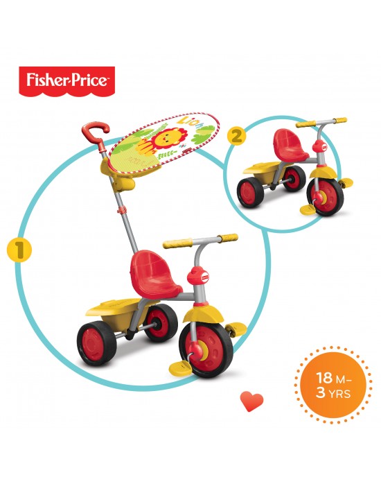 Παιδικό Τρίκυκλο Fisher Price Glee Plus Κόκκινο / Κίτρινο - 3300133
