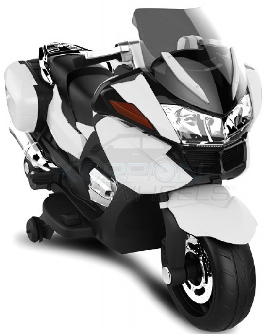 Παιδική Μηχανή Skorpion 12V BMW R1200 RT Style Λευκή Με Βαλίτσες - 52450181