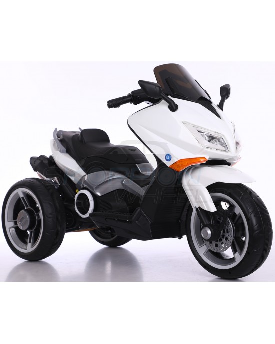 Παιδική Μηχανή Skorpion 12V Yamaha T-MAX Style Λευκή Με 3 Ρόδες - 5245090