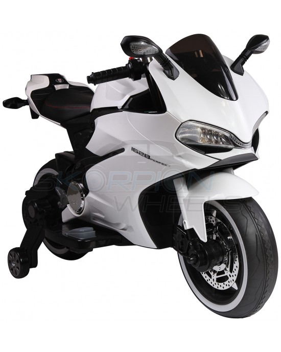 Παιδική Μηχανή Skorpion 12V Ducati 1199 Panigale S Style Λευκή - 5245016